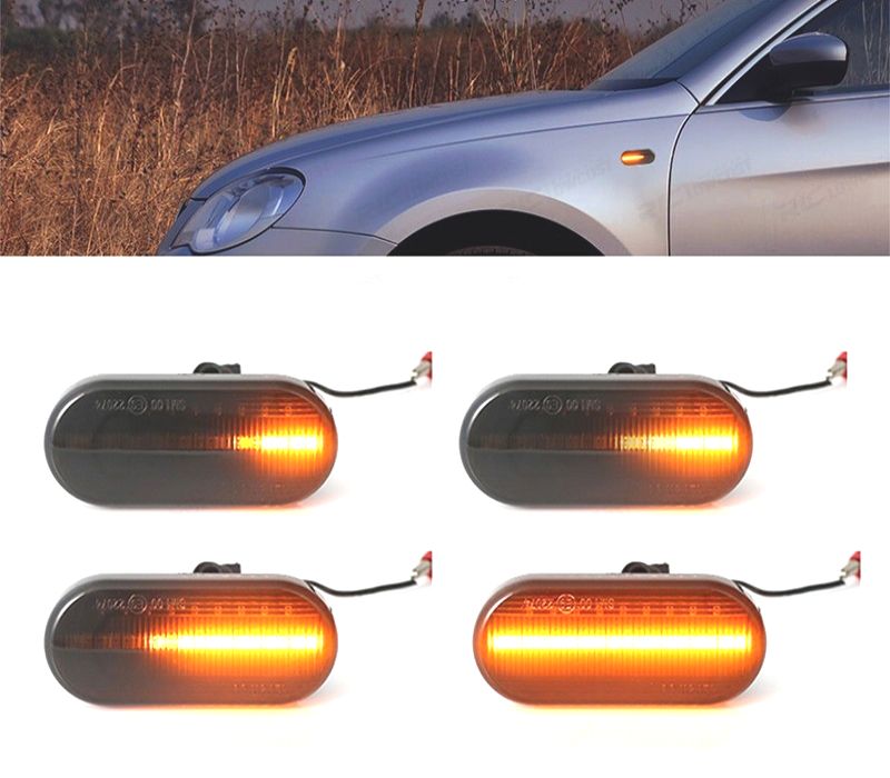 PISCAS LATERAIS LED DINAMICOS ESCURECIDOS VOLKSWAGEN VW SEAT FORD