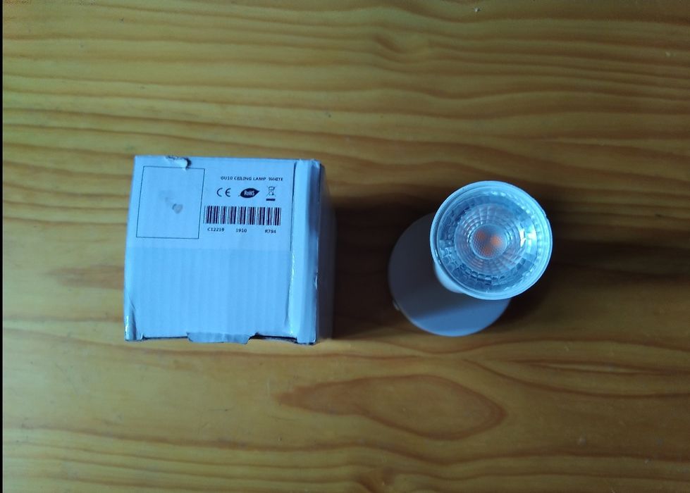 Candeeiro/aplique branco GU10 + lâmpada