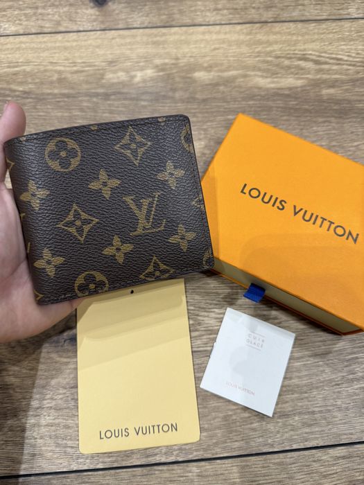 Porfel Louis Vuitton skórzany brązowy