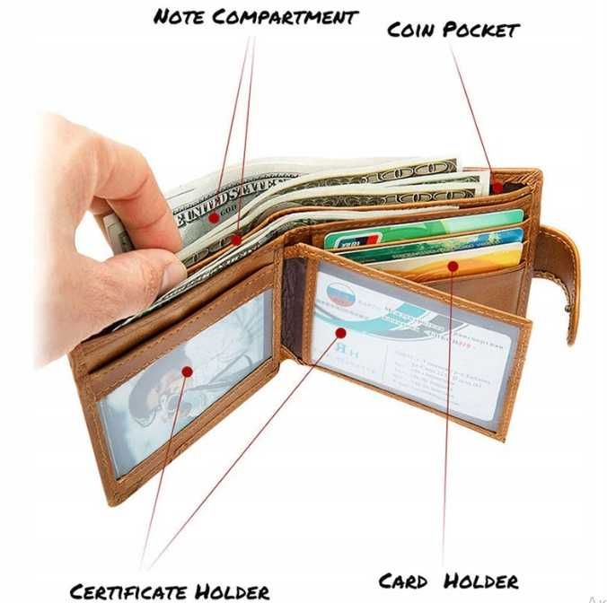 Passion portfel skóra naturalna brązowy Portfel - mężczyzna ttst1559