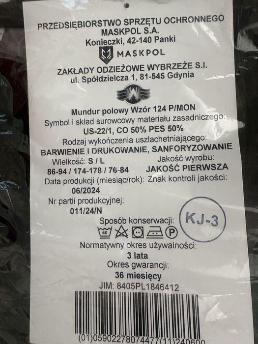 Mundur polowy Wzór 124 P/MON