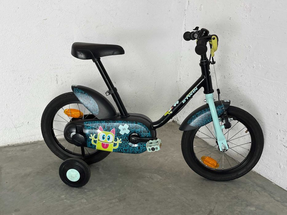 Bicicleta roda 14 ideal 3 - 5 anos com rodinhas