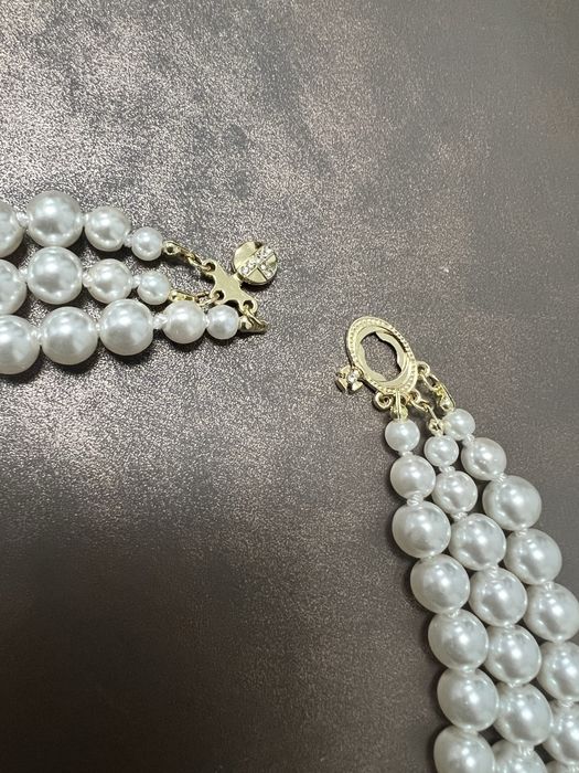 Naszyjnik kolia vivienne westwood złoty gold perły necklace glam