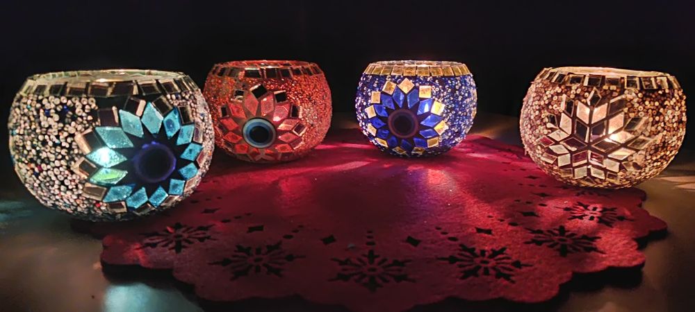 Tureckie lampki mozaikowe