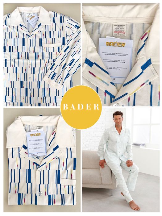 Чоловіча піжамна сорочка з високоякісної 100% бавовни BAUR (Німеччина)