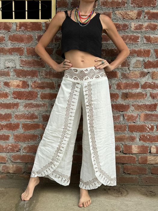 Spodnie etno bawełniane