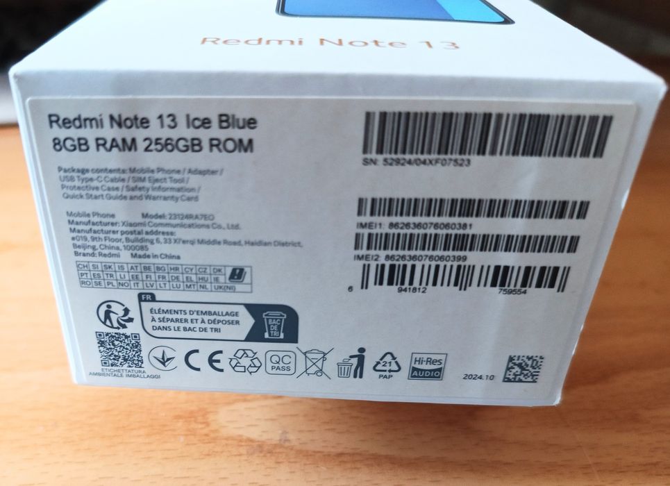 Xiaomi Note 13, com fatura e garantia