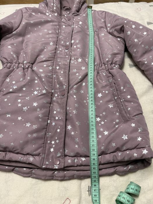 Тепла курточка на дівчинку 140 зимова куртка
