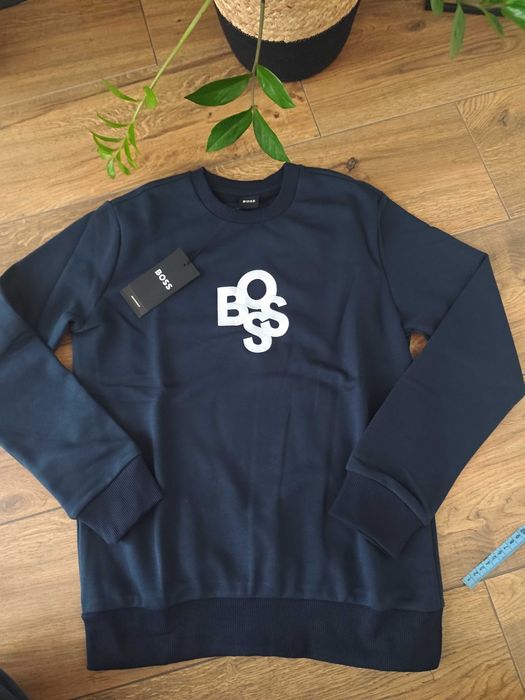 Nowa bluza męska L granatowa Hugo Boss bawełna