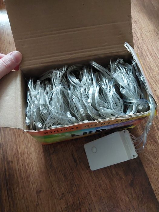 Гірлянда шторка 3×2м+гірлянда біла 4,65м