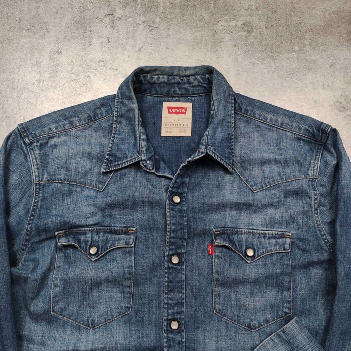 MĘSKA PREMIUM Koszula Elegancka PREMIUM Jeans Denim Levis Clasic Logo