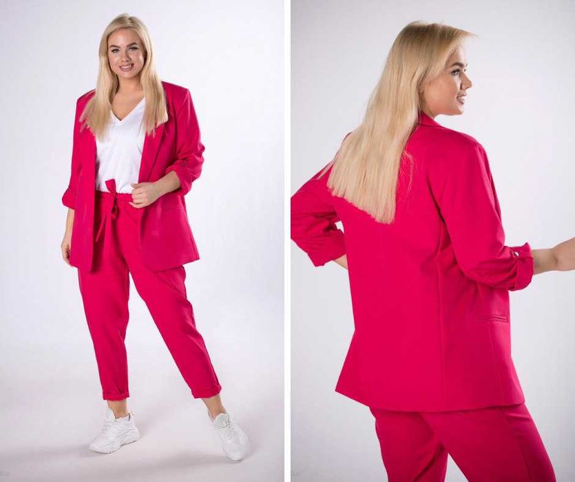 Garnitur damski ANET plus size  (S-5XL) kolor fuksja na zamówienie