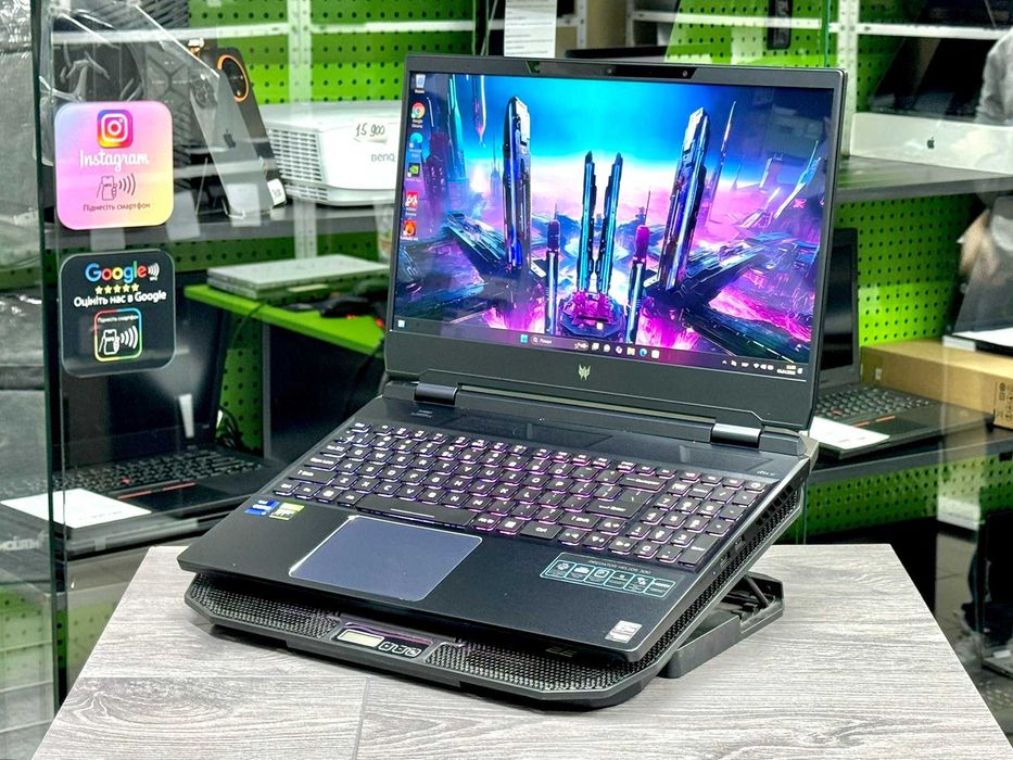 Acer Predator Helios PH315-55 / 4K екран OLED / RTX 3080 150w /Core i9