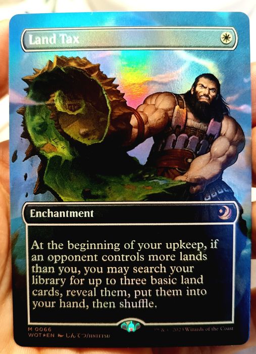 Land Tax Foil Borderless - Enchanted Tales - Mint Magic the Gathering