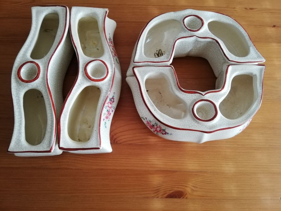 Centro de mesa em louça craquelê