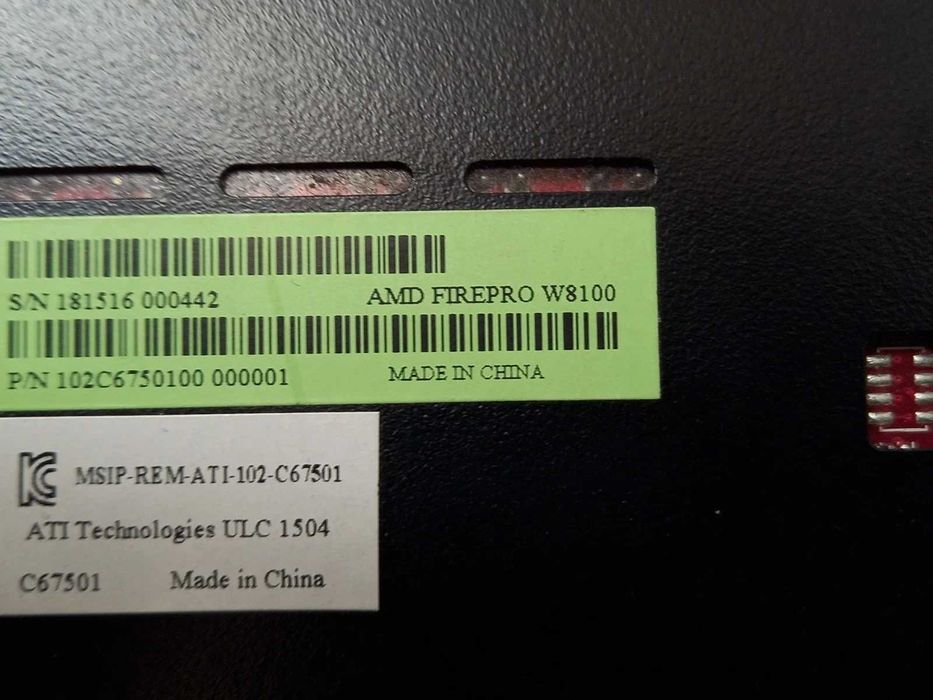 AMD FirePro W8100 8GB GDDR5 PCIe Video Graphics Card Unit