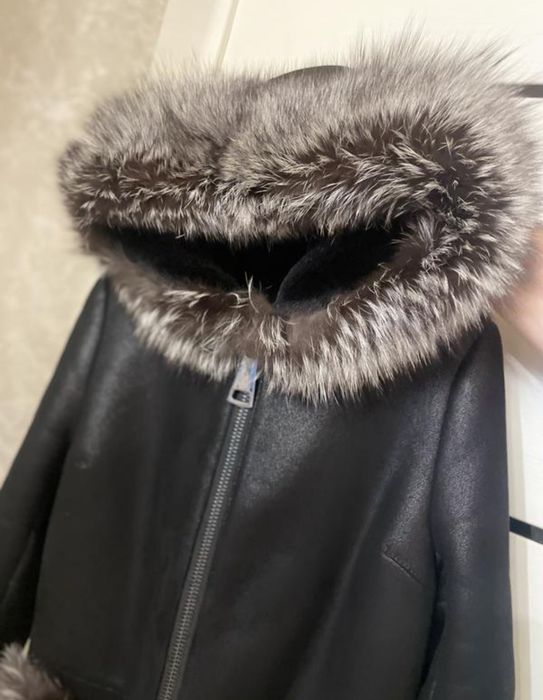 Натуральна дублянка з чорнобуркою