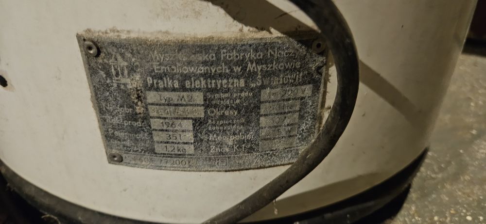 pralka frania światowid 1964r sprawna