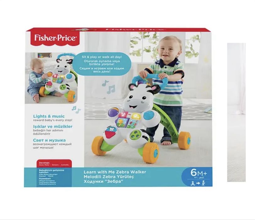Інтерактивні ходунки  толокар Fisher-Price Зебра (DLD80)