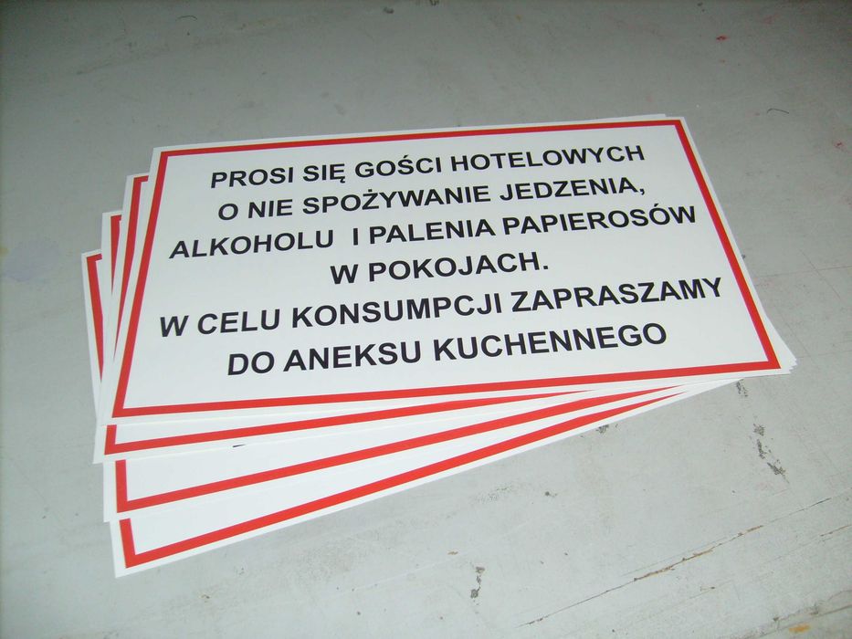 Tablica Reklamowa Znaki Oznakowania Ostrzegawcze Drogowe PCV Dibond