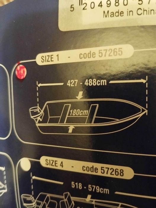 nowy pokrowiec na łódkę wędkarską -motorówkę