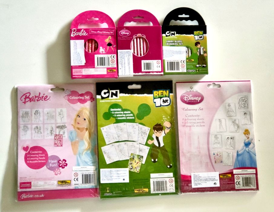 Set de Colorir Princesas / Barbie / Ben 10 (2,50 cada para todos)
