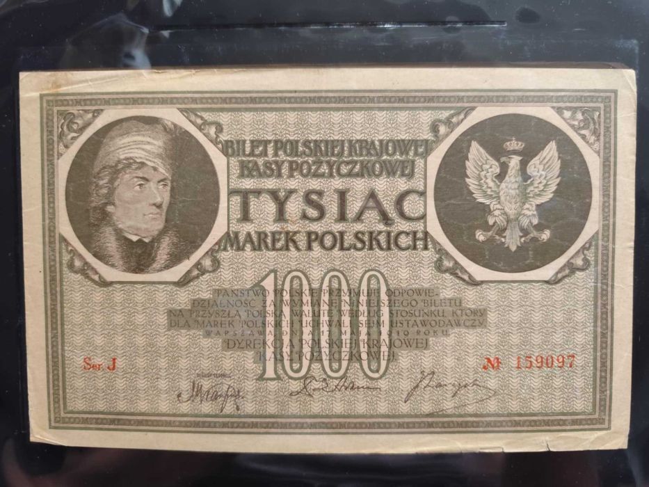 1000 marek polskich 1919 (majowe) Ser. J/K/L (do wyboru)