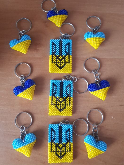 Патриотический брелок. Бісерний брелок.