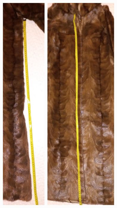 Шуба натуральна норкова довга, на XL - XXL