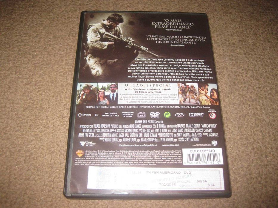 DVD "Sniper Americano" com Bradley Cooper