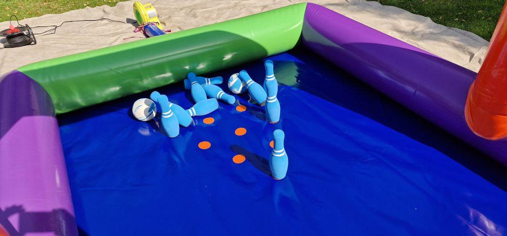 Dmuchany tor do kręgli plenerowy , mobilny kręgle do rywalizacji