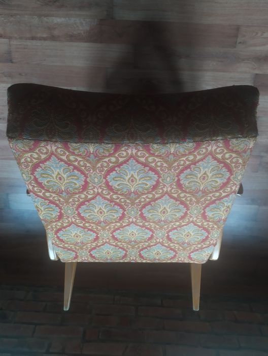 Fotel Art Deco Krzesło Sessel Rattan NRD PRL Vintage