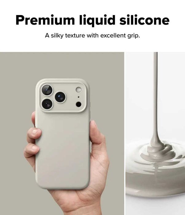 Чехол Ringke Silicone Magnetic для iPhone 17 Pro Max Stone