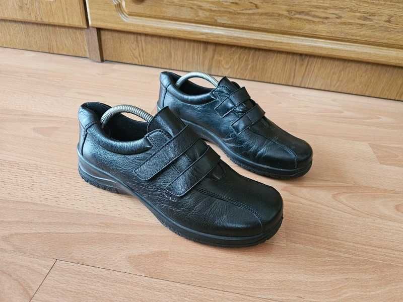 Półbuty skórzane Easy Street 40(26cm) czarne skóra
