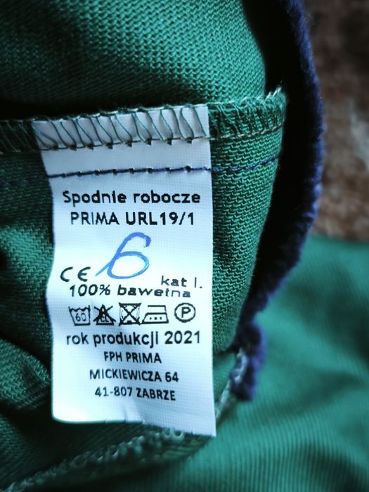 Spodnie robocze z odblaskiem ogrodniczki - nowe