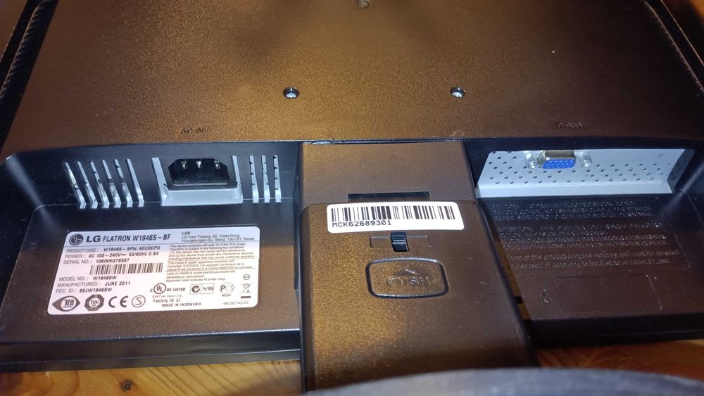 Monitor LG 19" W1946S VGA