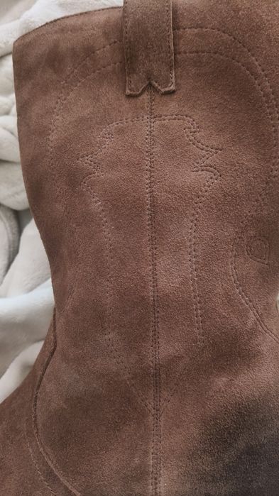 Botki Pułk&Bear skóra 39 zamsz