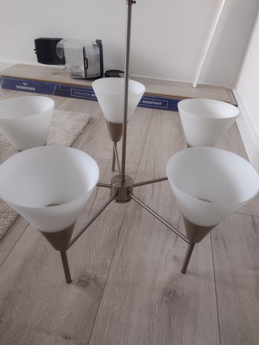 Lampa sufitowa wisząca żyrandol szklany