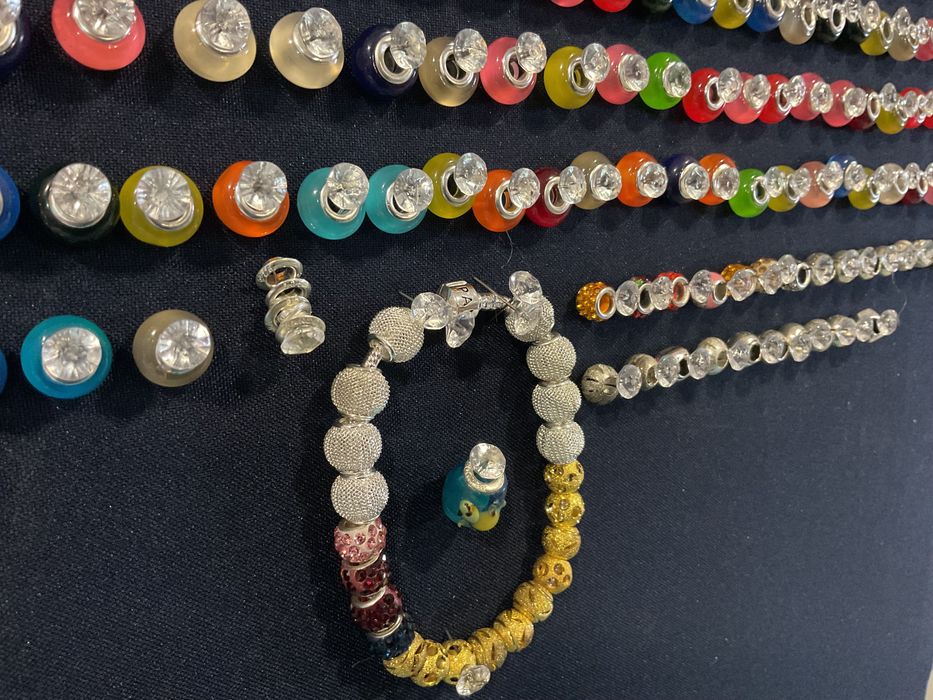 Pulseiras pedras de coleção vidro murano porcelana trabalhadas