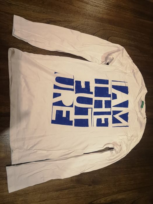 Benetton Sweat Branca e Azul