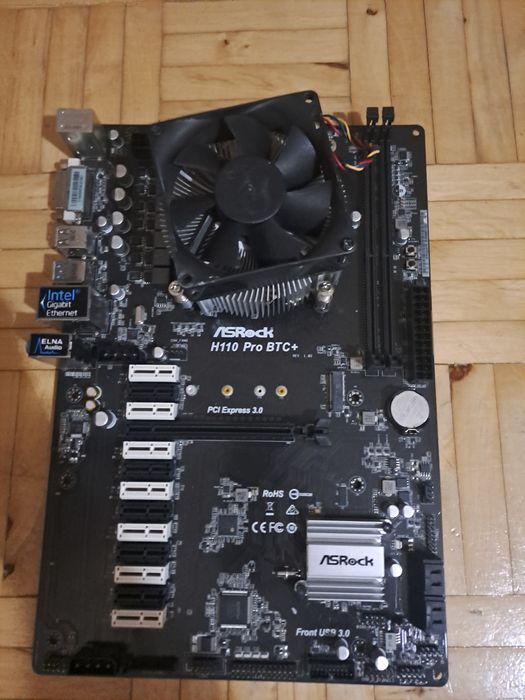 Płyta Asrock h110 pro btc + i5 6400 i chłodzenie