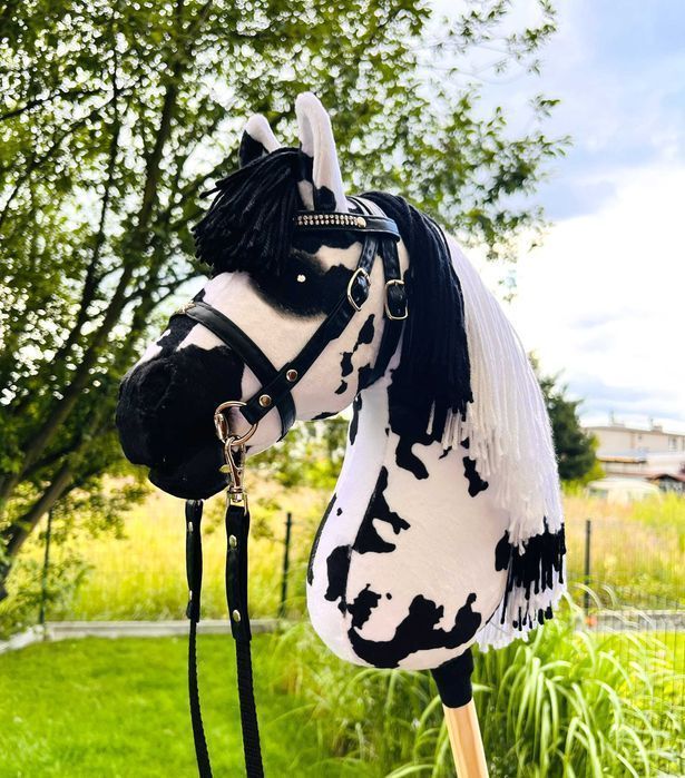 Konik Hobby Horse A4 – Ręcznie Szyty, Lekki, Zestaw z Ogłowiem #67