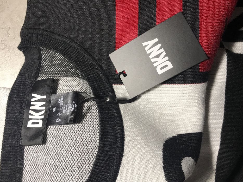 DKNY sweter damski M 38 bluza bluzka dzianinowa troczek oversize