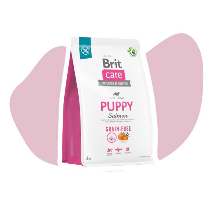 Brit Care Dog Grain Free Puppy Salmon 3kg Łosoś karmą super premium uwzględniającą specyficzne zapotrzebowanie szczeniaków