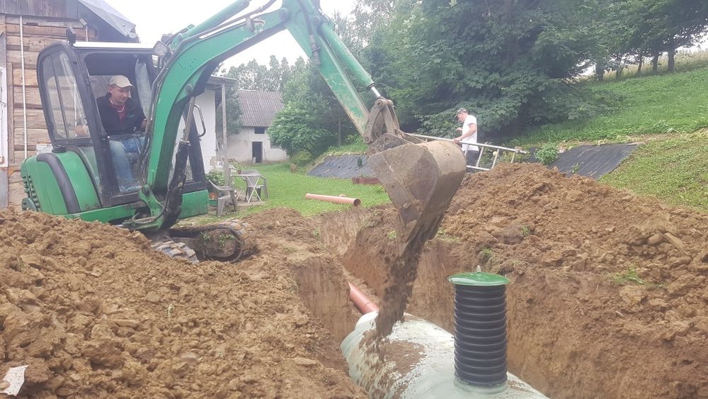 Koparka, minikoparka, fundamenty, kopanie, wiercenia