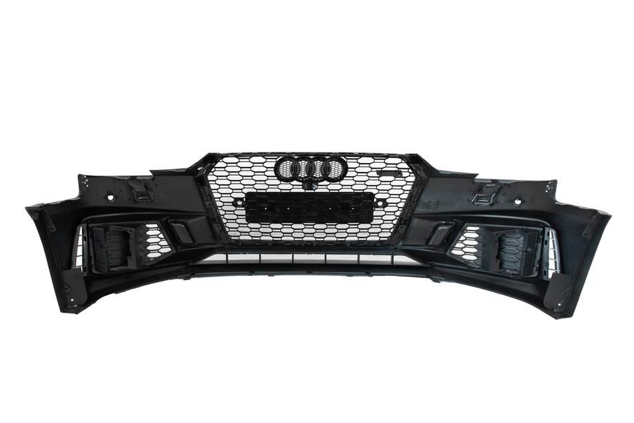 Бампер Audi A4 B9 / S4 B9 2015-2019 RS4 стиль черный глянец