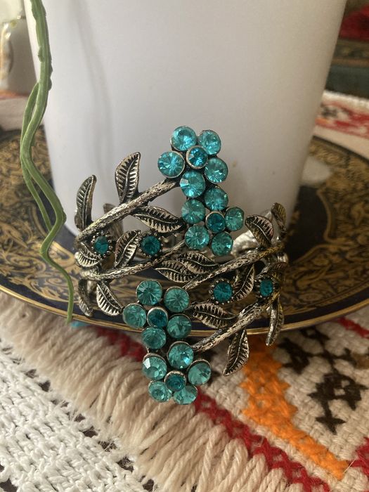 Bransoletka metal cyrkonie