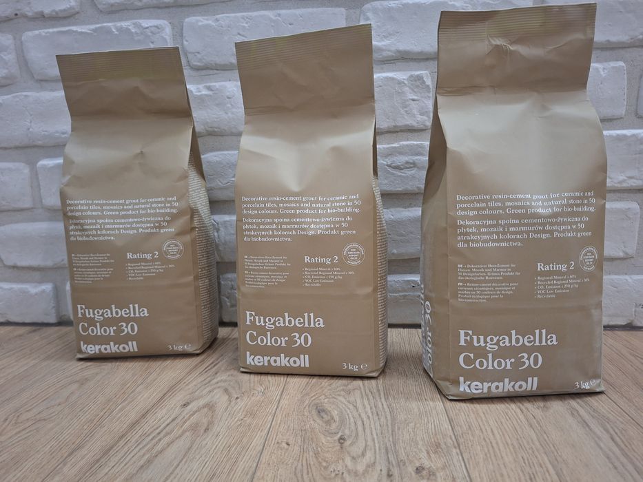 Fuga Kerakoll 01 Biała .  30 jasny brąz ,  32 jasny brąz, 34 brąz  .