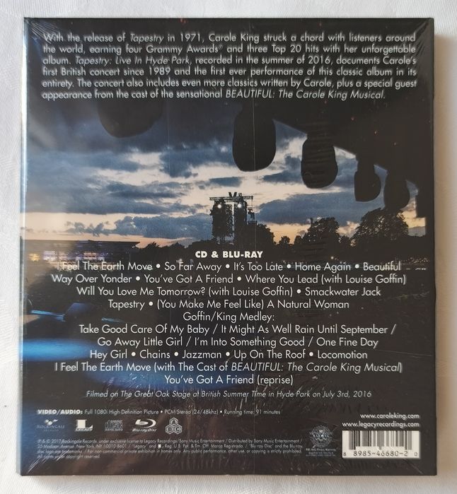 Carole King - Tapestry: Live In Hyde Park CD + Blu-ray