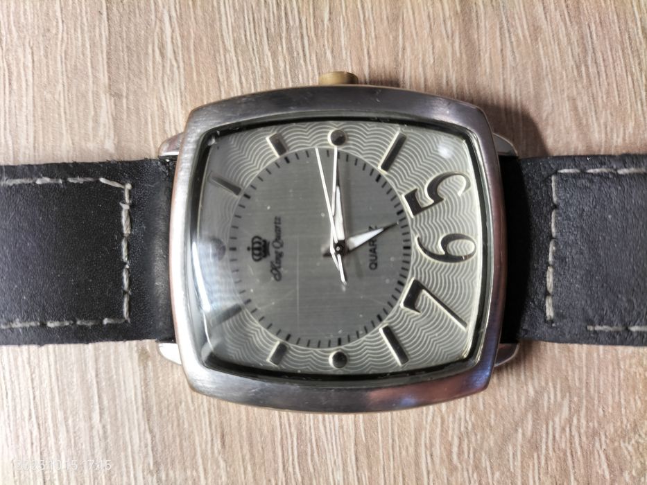 Zegarek męski King Quartz, skórzany pasek